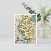 Postale Carte Vintage drôle Illinois (Debout devant)