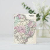 Postale Carte vintage du Brésil (1855) (Debout devant)