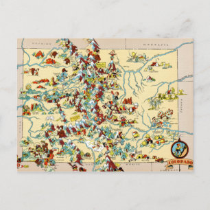 Postale Carte Vintage du Colorado