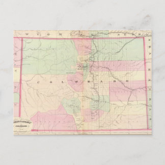 Postale Carte vintage du Colorado (1874)