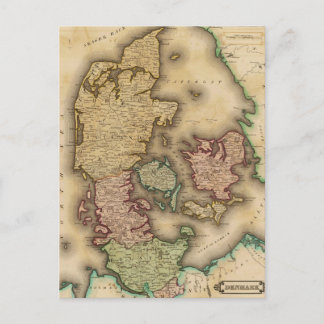 Postale Carte vintage du Danemark (1831)