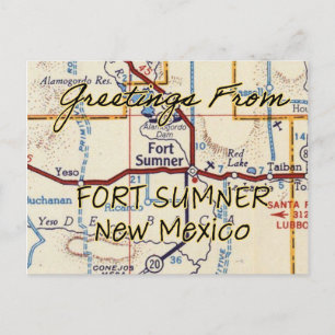 Postale Carte Vintage du Fort Sumner NM