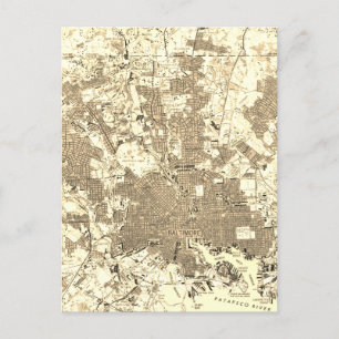 Postale Carte Vintage du Maryland Baltimore