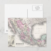 Postale Carte vintage du Mexique (1855) (Devant / Derrière)