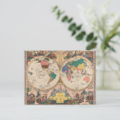 Postale Carte vintage du monde (Debout devant)