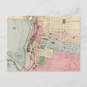 Postale Carte vintage du New Hampshire de Manchester (1877