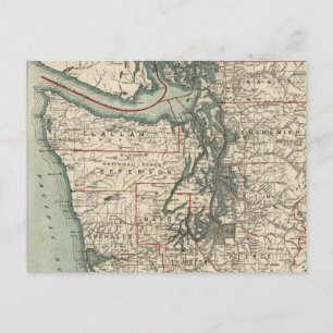 Postale Carte vintage du Puget Sound (1910)