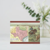 Postale Carte vintage du Texas (Debout devant)