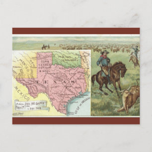 Postale Carte vintage du Texas