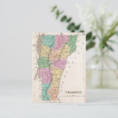 Postale Carte vintage du Vermont (1827) (Debout devant)