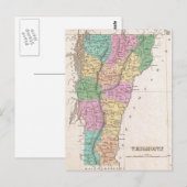 Postale Carte vintage du Vermont (1827) (Devant / Derrière)