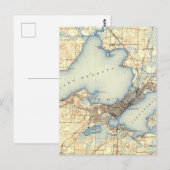 Postale Carte Vintage du Wisconsin Madison (Devant / Derrière)