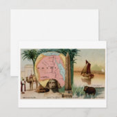 Postale Carte Vintage Égypte 1889 (Devant / Derrière)