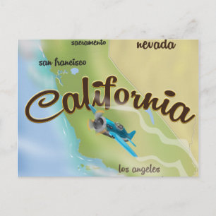 Postale Carte vintage et affiche de voyage de Californie É