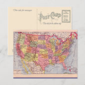 Postale Carte vintage, États-Unis vers 1920 (Devant / Derrière)