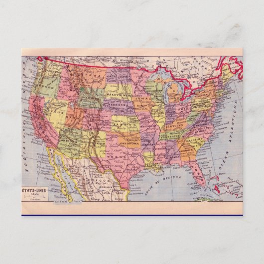 Postale Carte vintage, États-Unis vers 1920 (Devant)