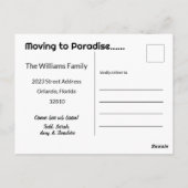 Postale Carte vintage Floride Déplacement / Déplacement Ca (Dos)