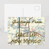 Postale Carte Vintage Gallup NM (Devant / Derrière)