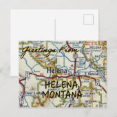 Postale Carte Vintage Helena MT (Devant / Derrière)