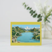 Postale Carte vintage illustrée Lac Lucerne (Debout devant)