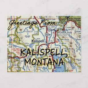 Postale Carte Vintage Kalispell MT