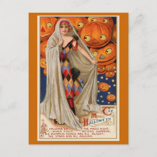 Postale Carte Vintage "L'Halloween magique"