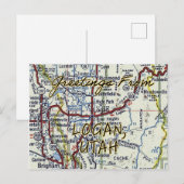 Postale Carte Vintage Logan Utah (Devant / Derrière)