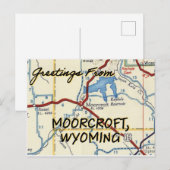 Postale Carte Vintage Moorcroft Wyoming (Devant / Derrière)