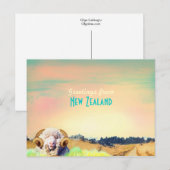 Postale Carte vintage néo-zélandaise (Devant / Derrière)