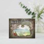 Postale Carte vintage néo-zélandaise (Debout devant)