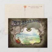 Postale Carte vintage néo-zélandaise (Devant / Derrière)