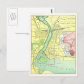 Postale Carte Vintage Niagara Falls and Vicinity 1885 (Devant / Derrière)