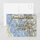 Postale Carte Vintage Ogden Utah (Devant / Derrière)