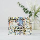 Postale Carte Vintage Polson MT (Debout devant)