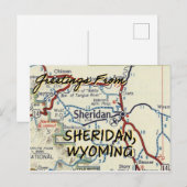 Postale Carte Vintage Sheridan WY (Devant / Derrière)