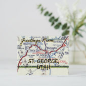 Postale Carte Vintage St. George Utah (Debout devant)