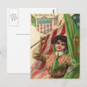 Postale Carte vintage St Patrick's Day (Devant / Derrière)