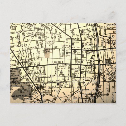 Postale Carte Vintage Sumter, SC (Devant)