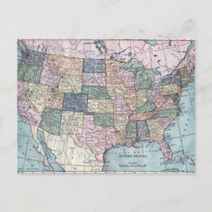 Postale Carte vintage USA