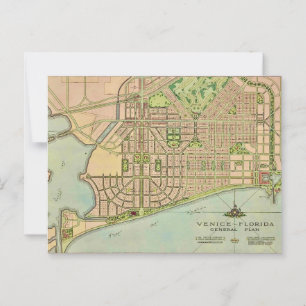 Postale Carte Vintage Venice Florida