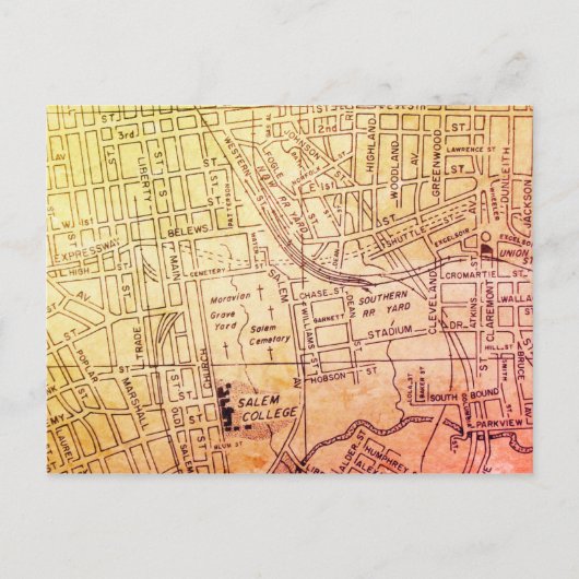 Postale Carte Vintage Winston-Salem, NC (Devant)