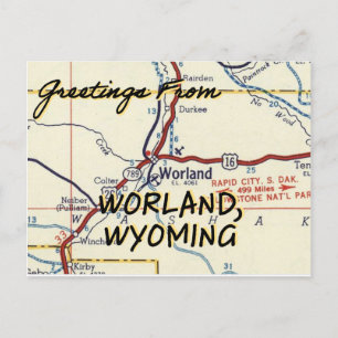 Postale Carte Vintage Worland Wyoming