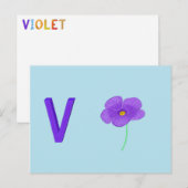 Postale Carte Violet (Devant / Derrière)