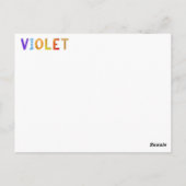 Postale Carte Violet (Dos)