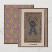 Postale Carte Visconti Tarot Deck - vers 1428-1447 (Devant / Derrière)