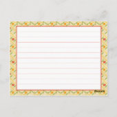 Postale Carte vivante saine de recette (Dos)