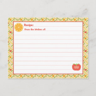 Postale Carte vivante saine de recette