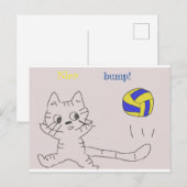 Postale carte vollayball (Devant / Derrière)