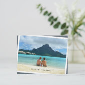 Postale Carte voyage lune de miel personnalisable (Debout devant)