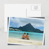 Postale Carte voyage lune de miel personnalisable (Devant / Derrière)